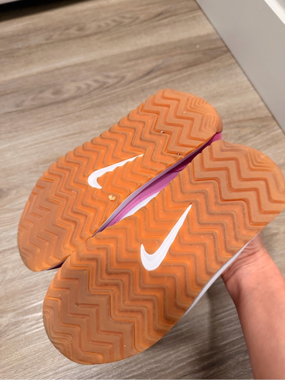Nike Women's Pink and White Retro Runner Sneakers - Picture 2 of 3